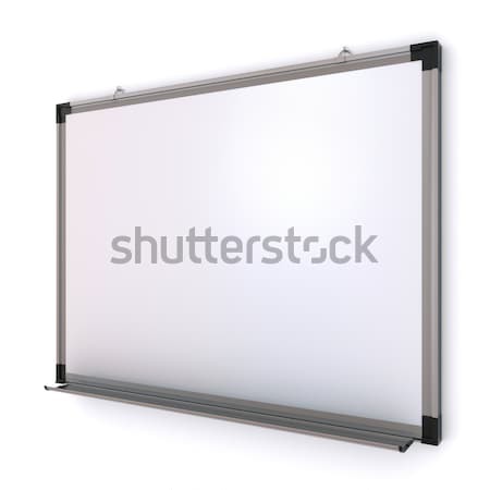 White magnetic board on the wall. Isolated 3d rendering Stock photo © cherezoff