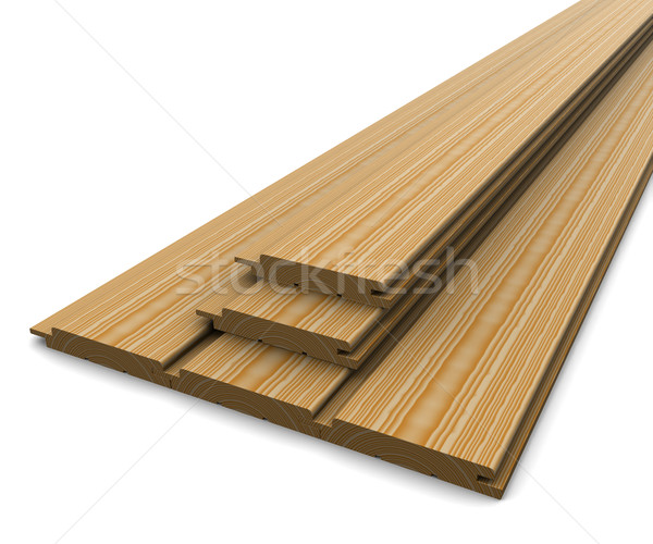 Selected wooden boards on a white background Stock photo © cherezoff