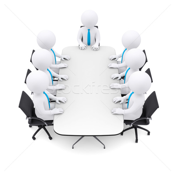 Businessman sitting at the table Stock photo © cherezoff