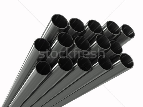 Foto stock: Grupo · metal · tubo · branco · água · textura