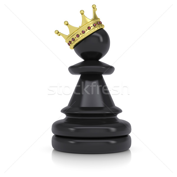 Pawn with gold crown Stock photo © cherezoff