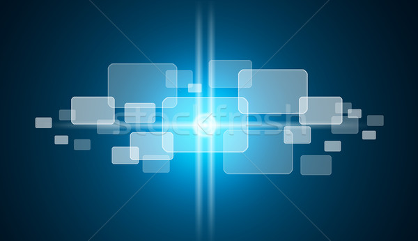 Transparent rectangles on blue background Stock photo © cherezoff
