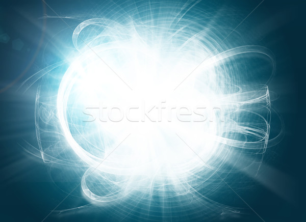 Abstract blue background with glowing spot  Stock photo © cherezoff