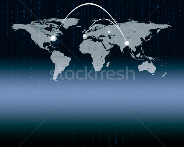 世界地図 番号 インターネット 世界 技術 地球 ストックフォト © cherezoff