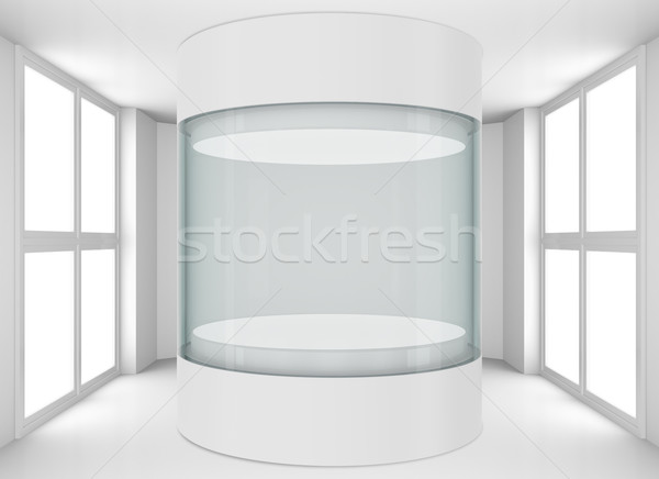Glass showcase in clean room Stock photo © cherezoff