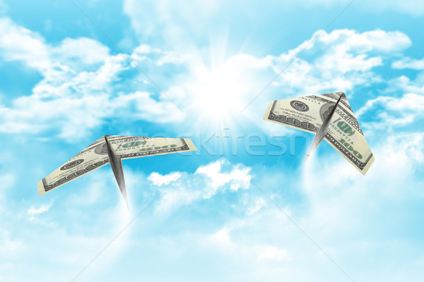 Papier cent ciel nuages [[stock_photo]] © cherezoff