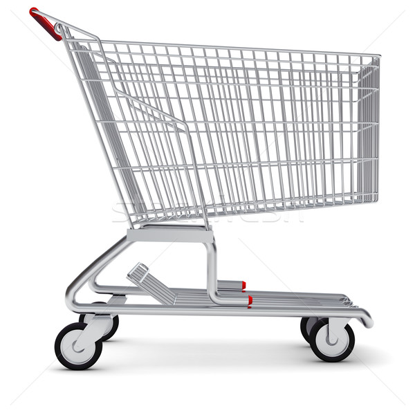 Shopping cart on white Stock photo © cherezoff