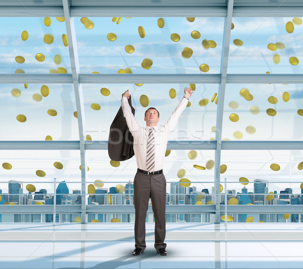 Businessman looking up Stock photo © cherezoff