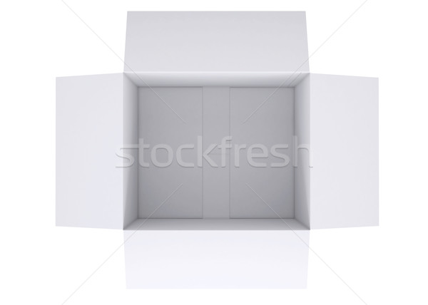 Open white cardboard box Stock photo © cherezoff