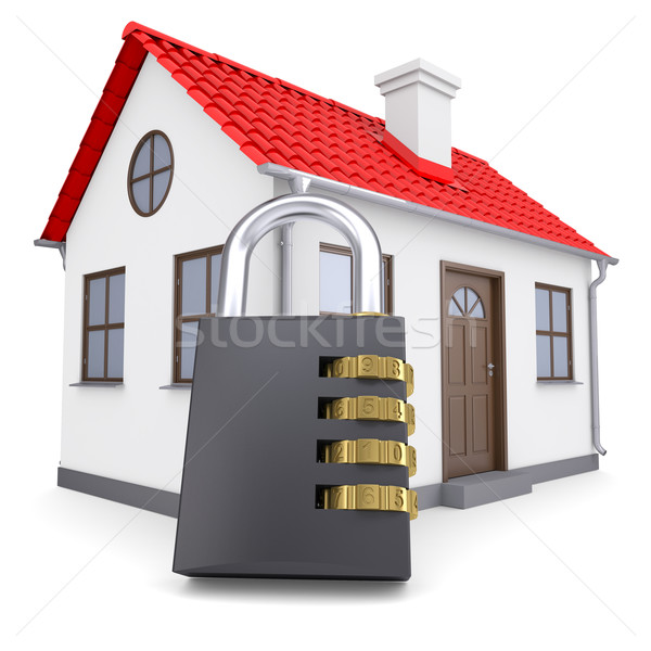 Combination lock locks the house Stock photo © cherezoff