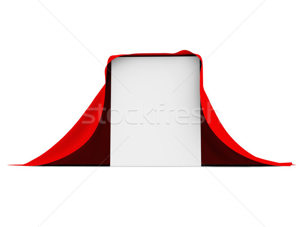 White box covered with red cloth Stock photo © cherezoff