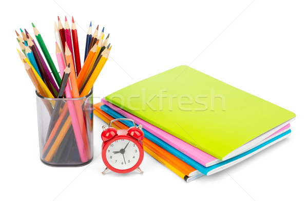Pencil cup with crayons Stock photo © cherezoff
