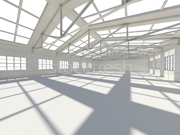 Large modern empty storehouse Stock photo © cherezoff