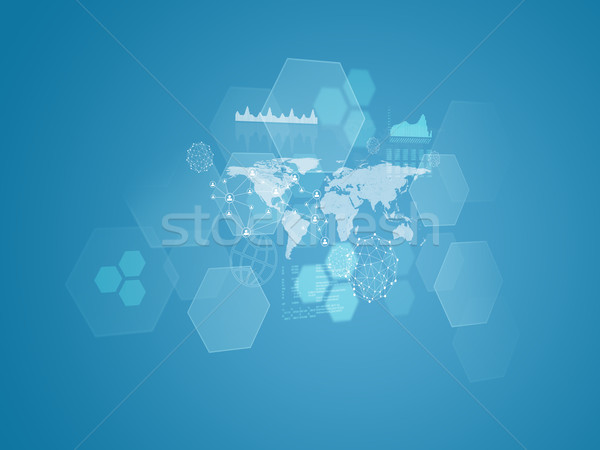 商业照片: 世界地图 · 透明 · 网络 · 蓝色 · 地球