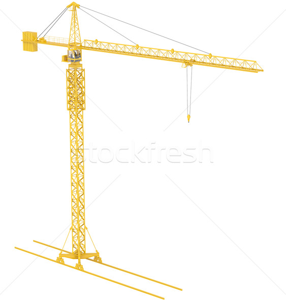 Yellow tower crane Stock photo © cherezoff