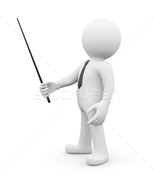 3d human with a pointer Stock photo © cherezoff