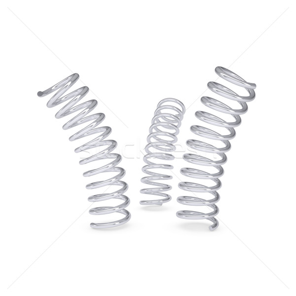 Stock photo: Three metal spirals