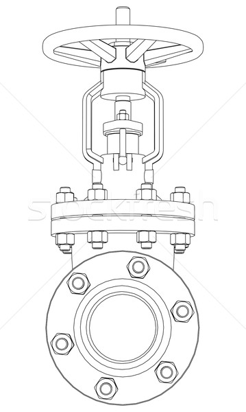 Industrial valve. Vector rendering of 3d Stock photo © cherezoff