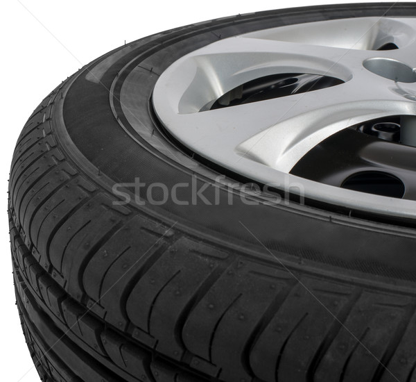 Coche nuevo neumáticos aislado blanco fondo Foto stock © cherezoff