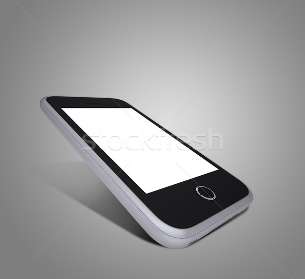 Handy Display grau isoliert Telefon Internet Stock foto © cherezoff