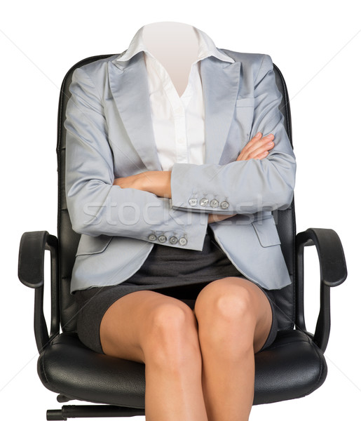 Young woman body sitting in chair Stock photo © cherezoff