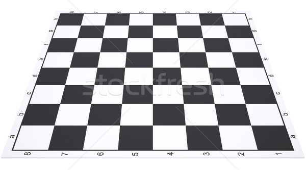 Foto stock: Vacío · tablero · de · ajedrez · hacer · blanco · negocios · negro