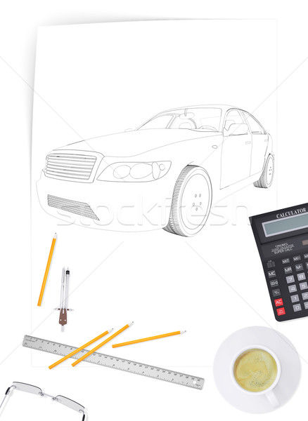 Graphic car model Stock photo © cherezoff