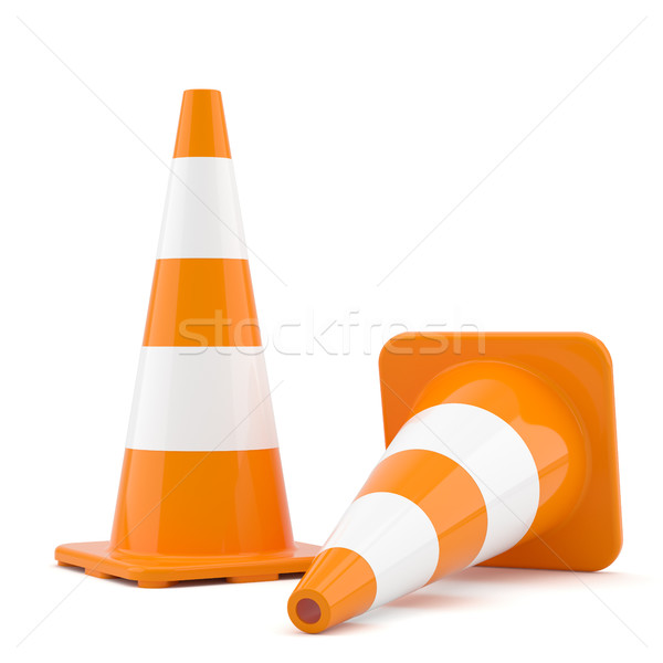 Two traffic cones Stock photo © cherezoff