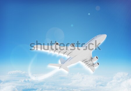 Jet in sky Stock photo © cherezoff