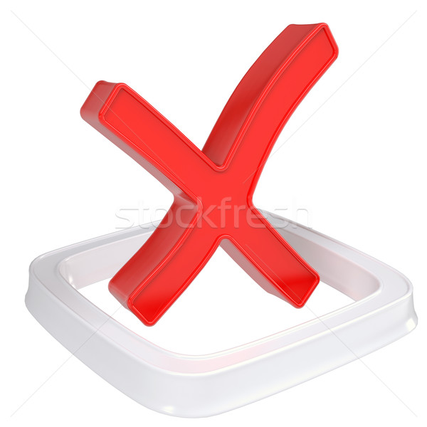 Красный Крест флажок изолированный оказывать белый дизайна Сток-фото © cherezoff