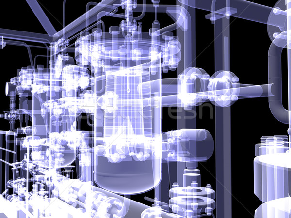 Industrial equipment. X-Ray render Stock photo © cherezoff
