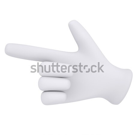 White gloves. Forefinger shows Stock photo © cherezoff