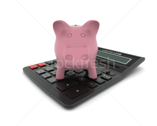 Piggy bank on the calculator Stock photo © cherezoff