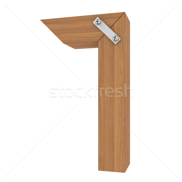 Wooden number seven Stock photo © cherezoff