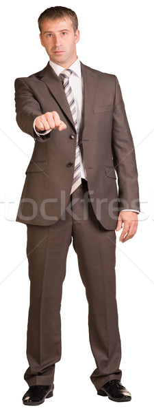 ököl üzletember izolált fehér üzlet absztrakt Stock fotó © cherezoff