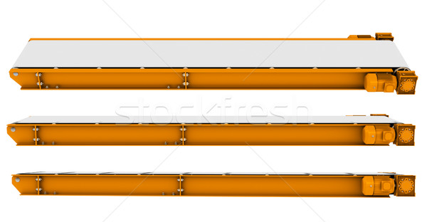 Stock photo: Set of transporters on white, front view