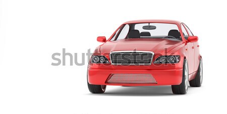 ジェネリック 赤 車 孤立した 白 3次元の図 ストックフォト © cherezoff