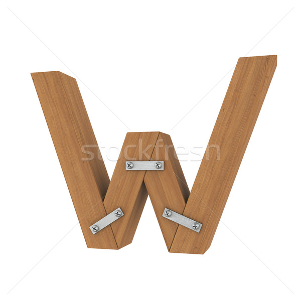Wooden letter W Stock photo © cherezoff