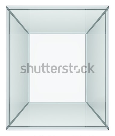 Empty glass cube Stock photo © cherezoff