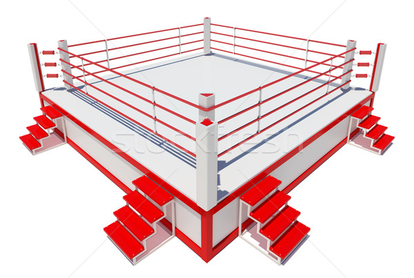 Boxing ring isolated on white background Stock photo © cherezoff