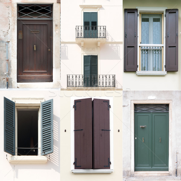 Collage of doors and windows Stock photo © cherezoff