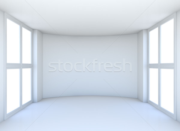 Empty exhibition hall with windows Stock photo © cherezoff
