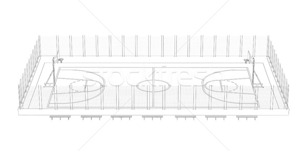 basketball court wire frame