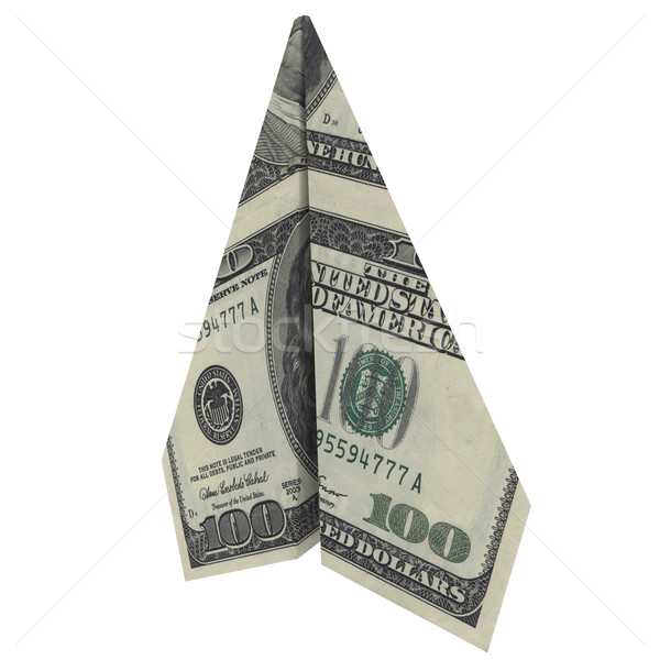 Paper airplane from the dollars Stock photo © cherezoff