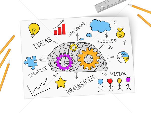 Collage expressing concept of business success Stock photo © cherezoff