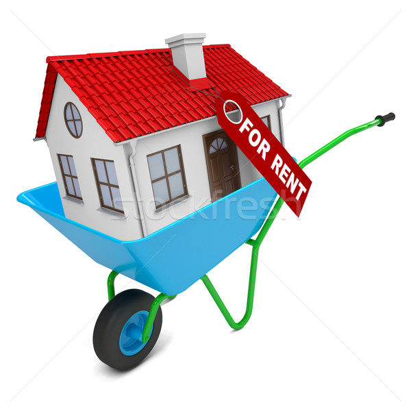 House in hand-barrow Stock photo © cherezoff