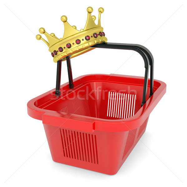 Crown on the shopping basket Stock photo © cherezoff
