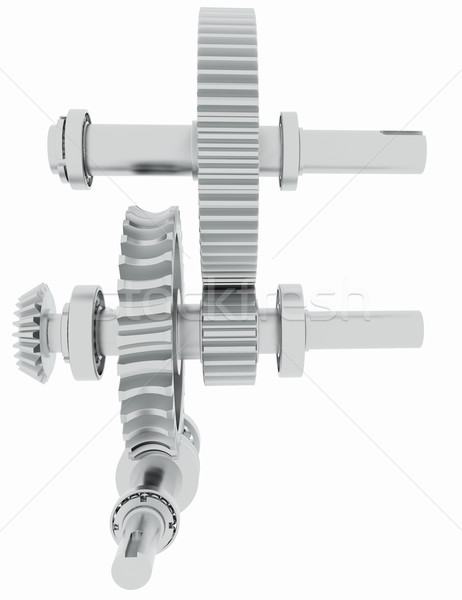 Metal shafts, gears and bearings Stock photo © cherezoff