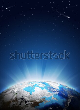 земле планеты солнце Лучи Элементы изображение Сток-фото © cherezoff