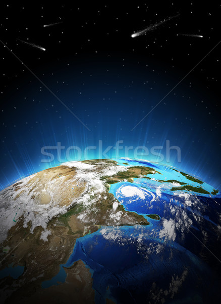 земле планеты солнце Лучи Элементы изображение Сток-фото © cherezoff